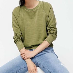 J.Crew Frosty Olive Malibu Crewneck Sweatshirt